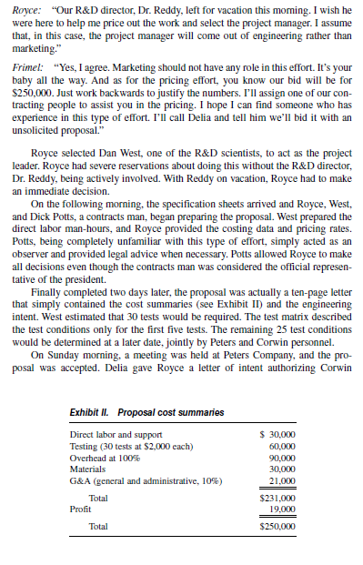 study? And who (from the case study) is involved and what is