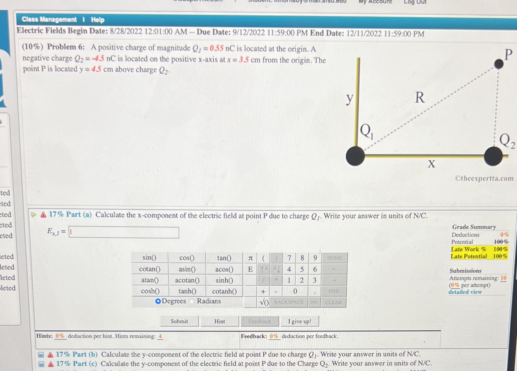 Class Management | Help Electric Fields Begin Date: 8/28/2022 12:01:00 AM