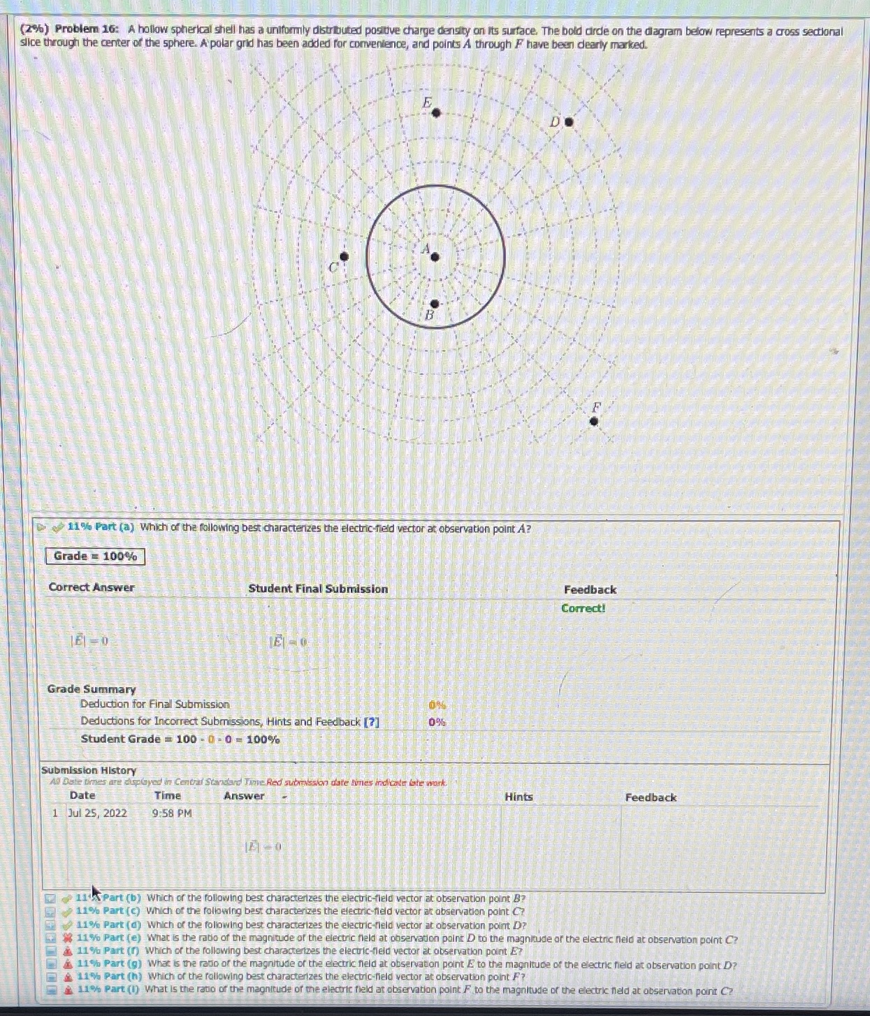 Part e through i Please let me know if you can't read