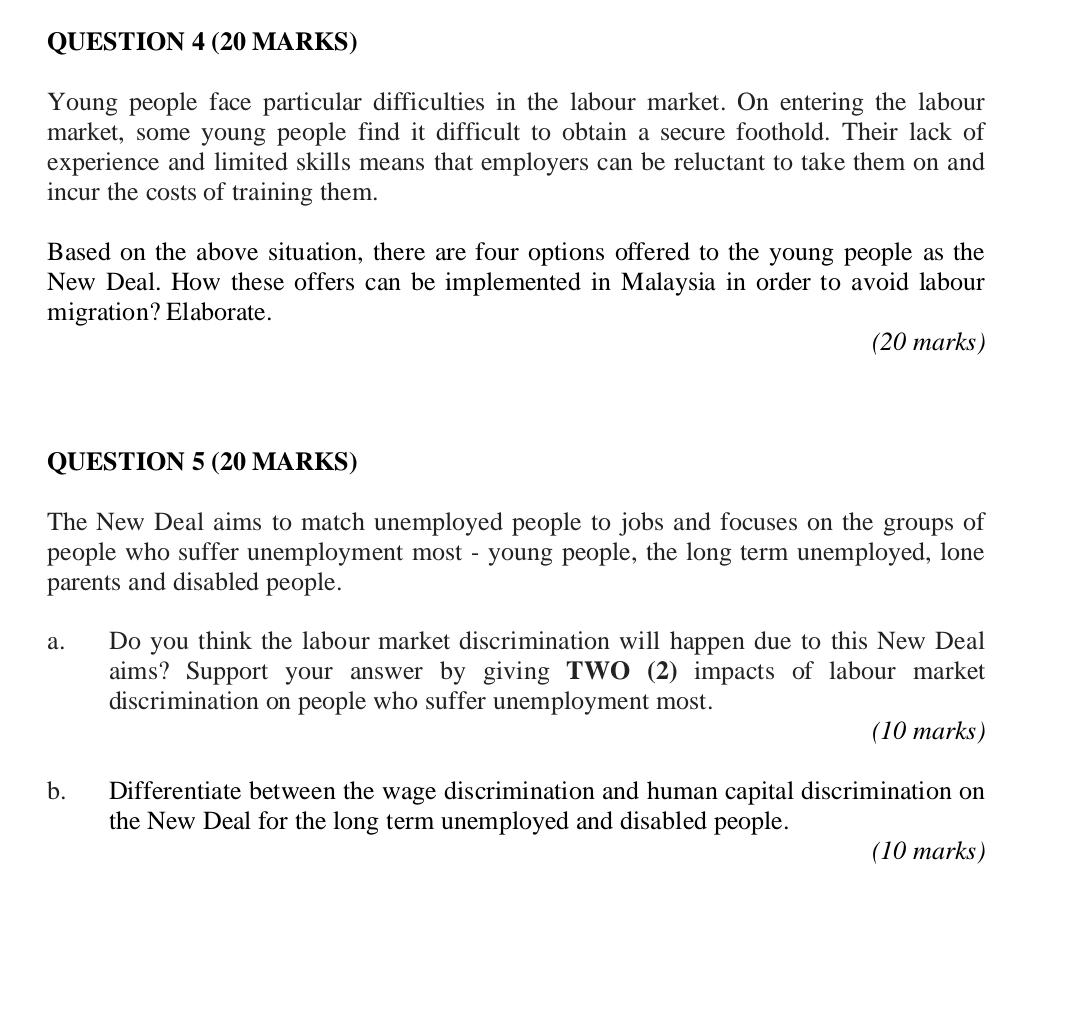 Answer the questions based on the CASE STUDY. Source : https://businesscasestudies.co.uk/making-the-labour-market-work-better/ THE