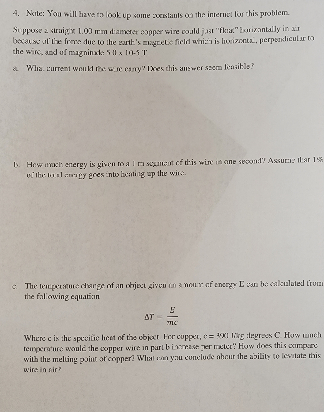 This was an extra practice problem for our review. I'm a bit