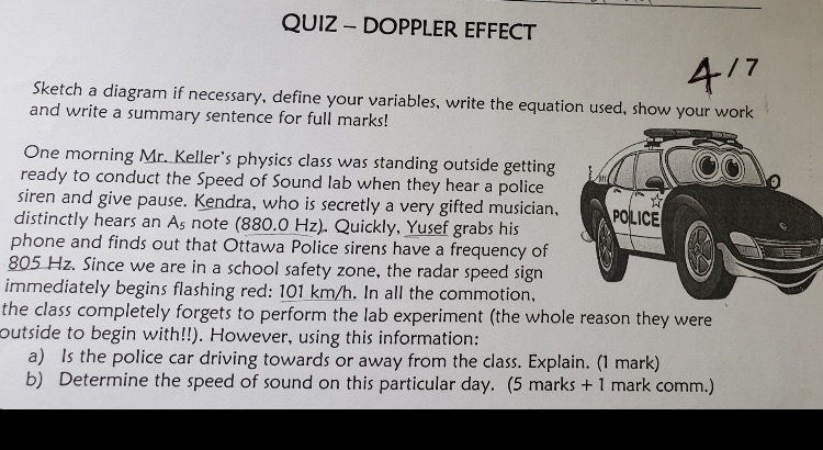 physics Doppler effect - hello I'm confused with this question can you