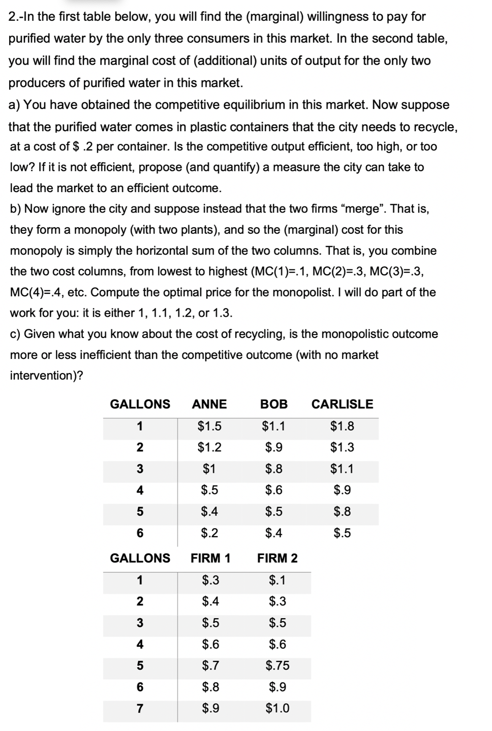Please see attached. 2.-In the first table below, you will find the