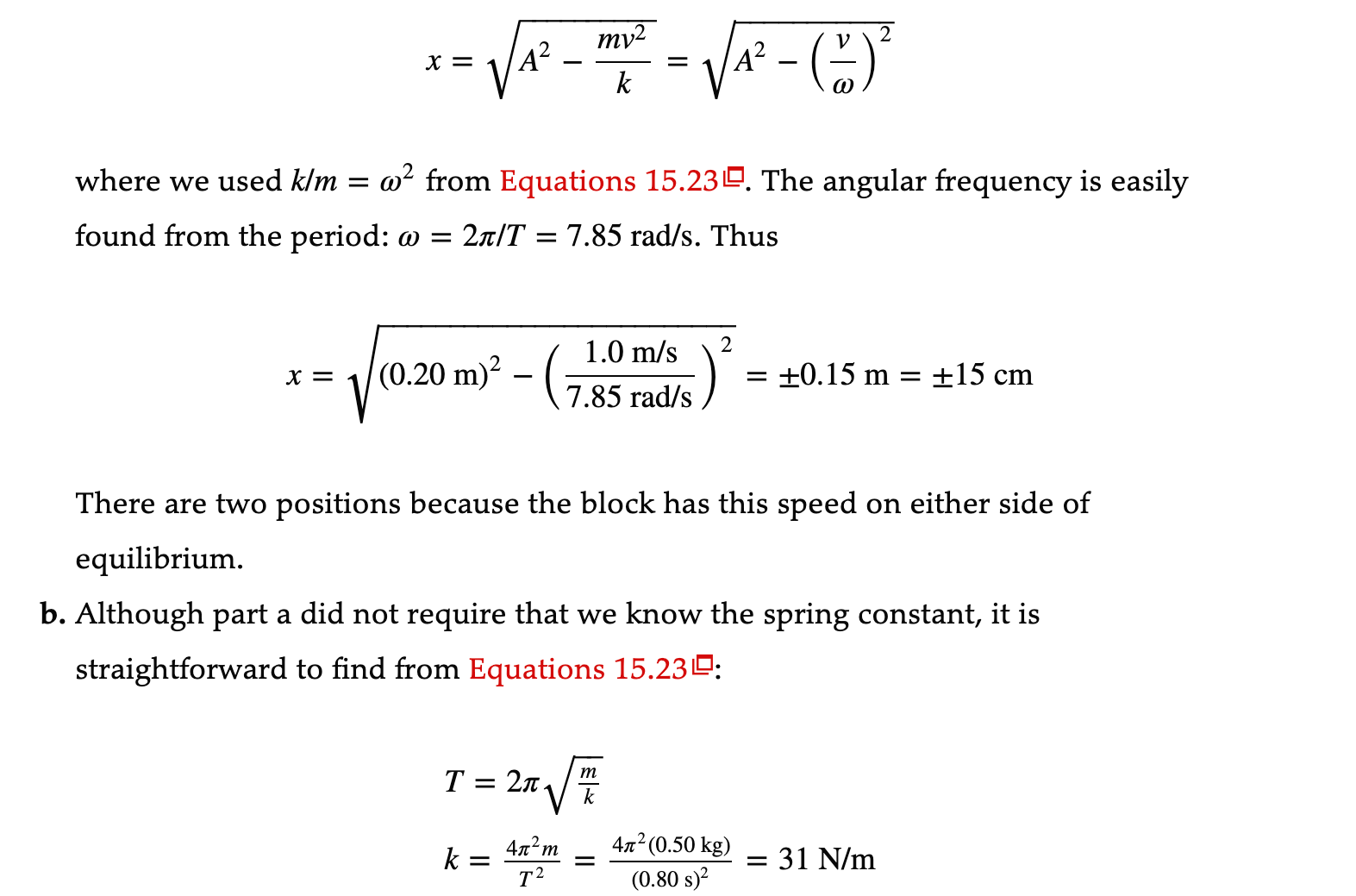 energy A 500 3 block on a spring is pulled a distance
