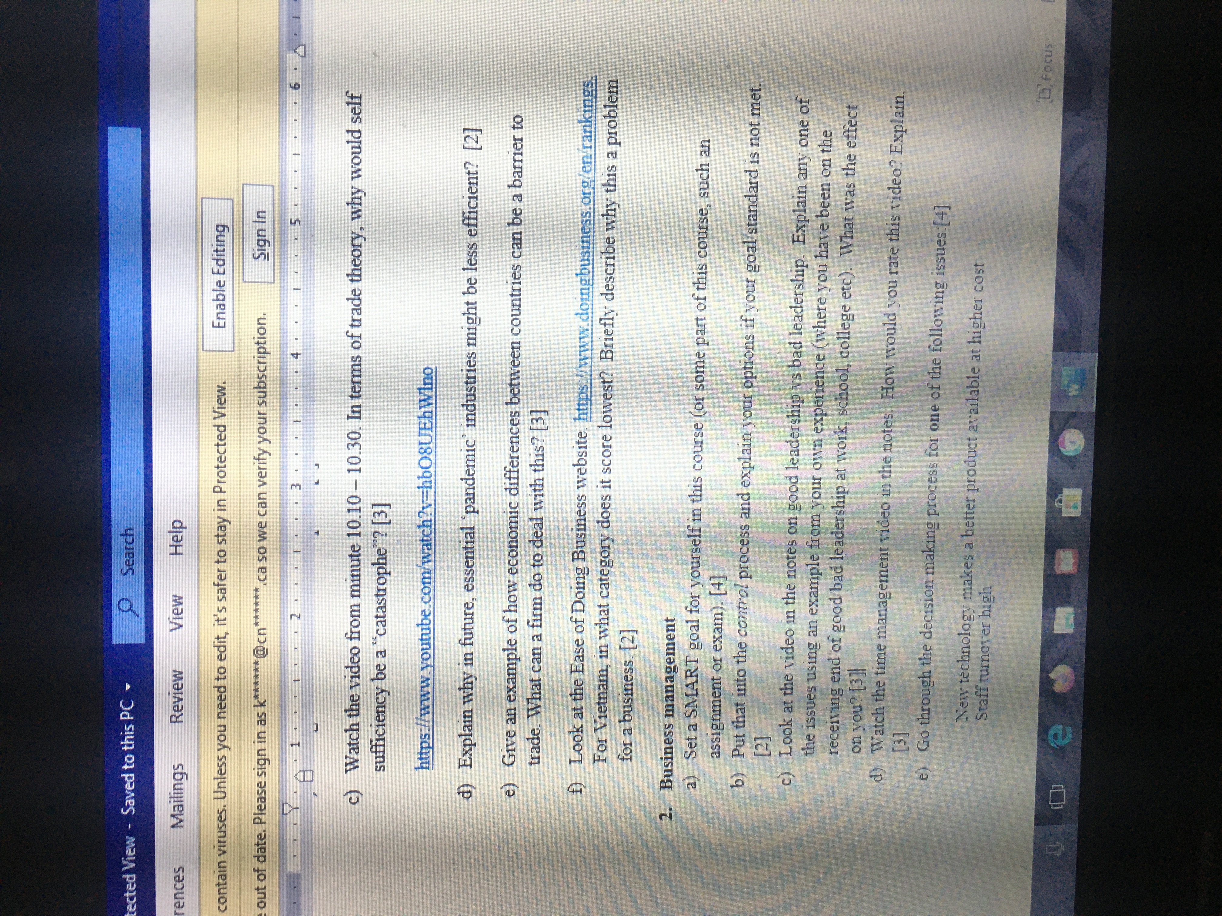 Need answer for c), e),f) only from available resources no other sources