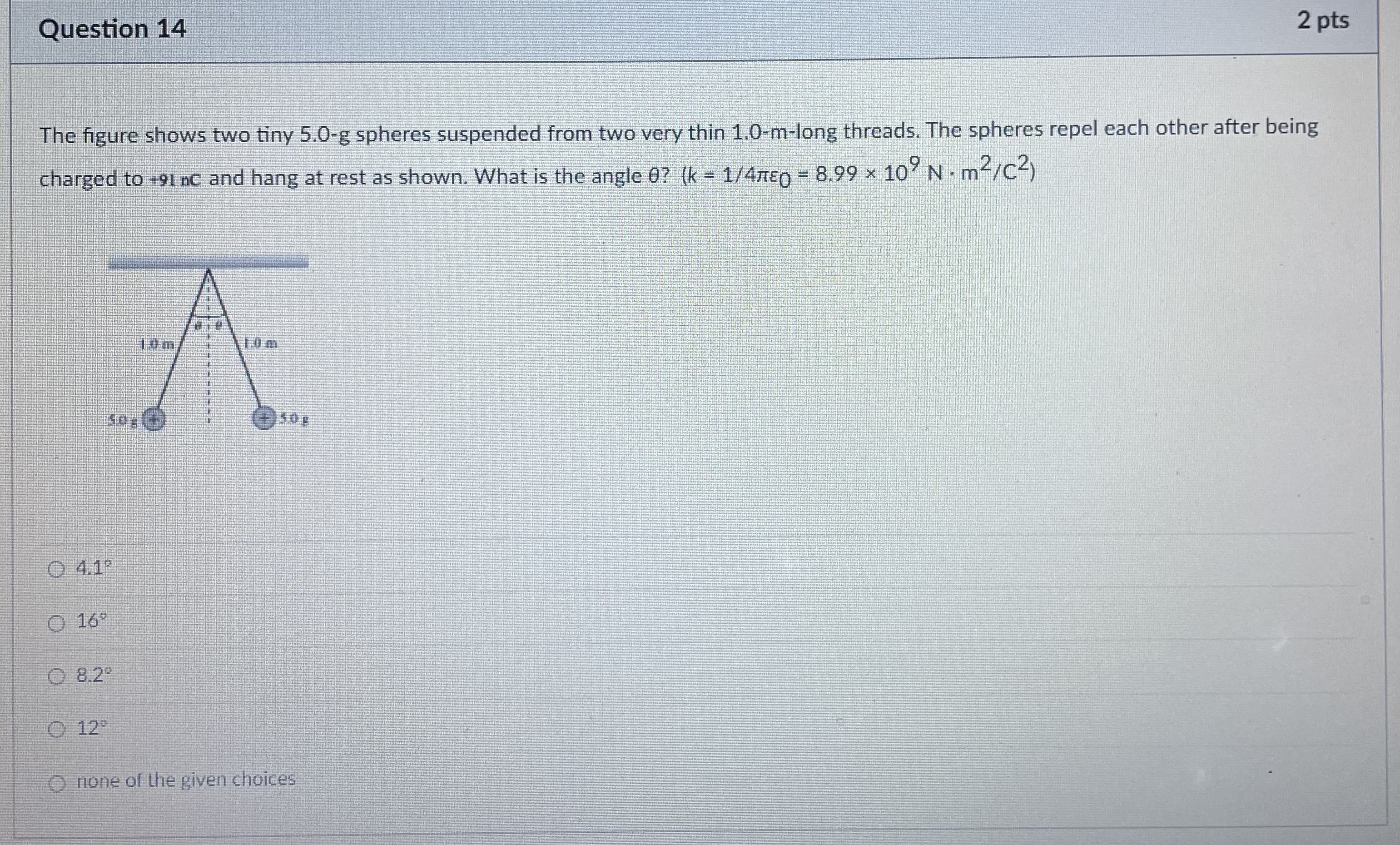 the charge that it carries? 1150 C O -1.15 C -1150 C