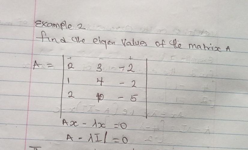  Example 2 find the eigen values of tle matrix A A=+212Axx=0AI=0+3440225