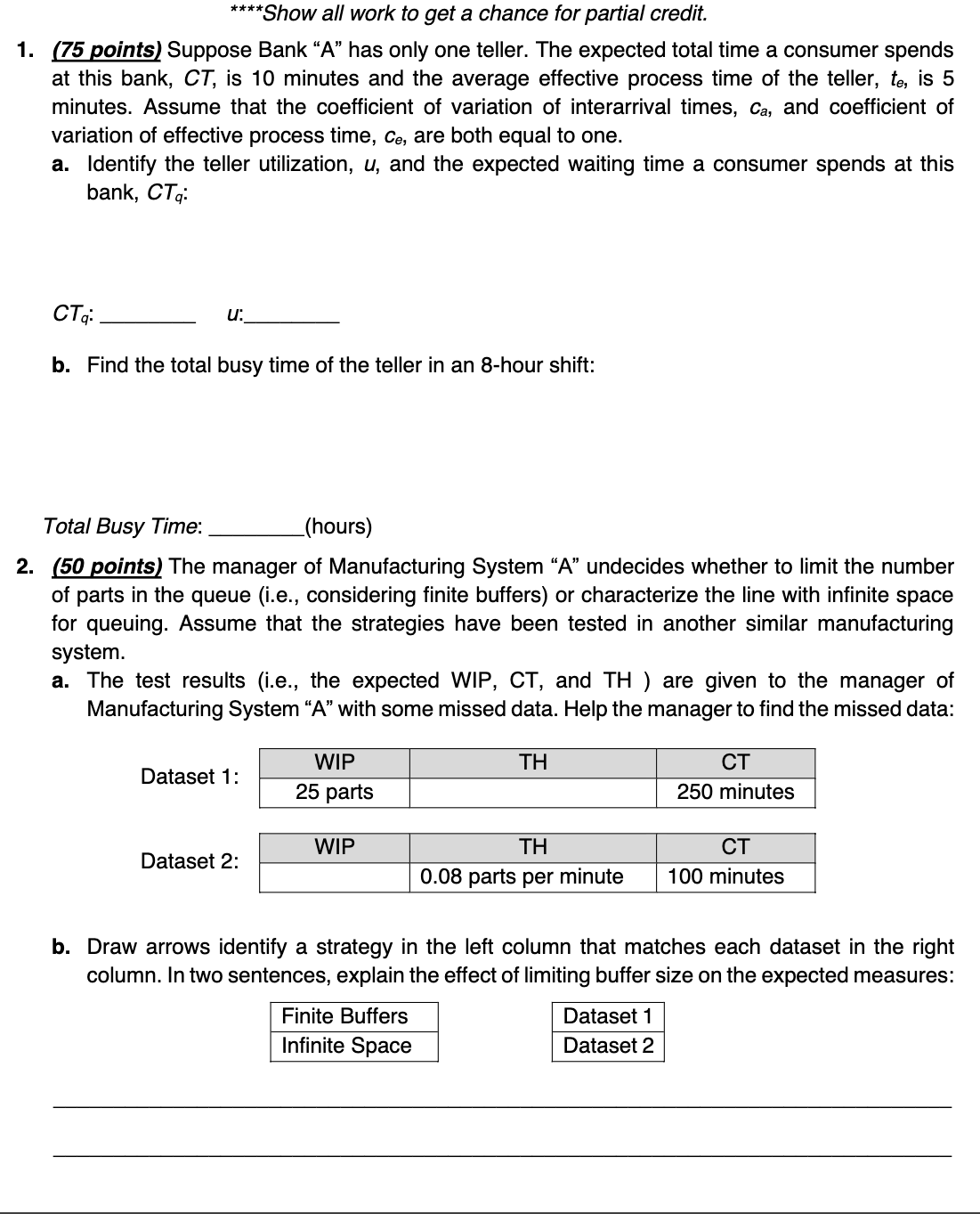 Please use provided formulas \"\"Show all work to get a chance for