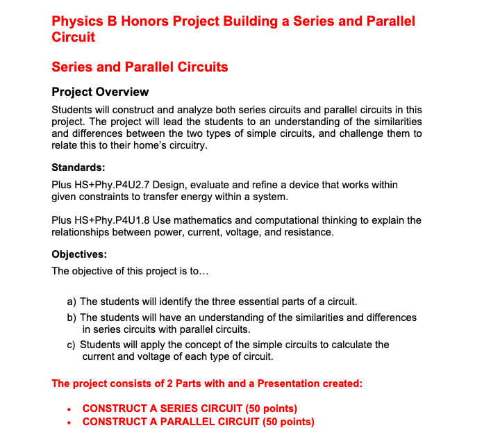 Physics Project help. This is a great website to use to help