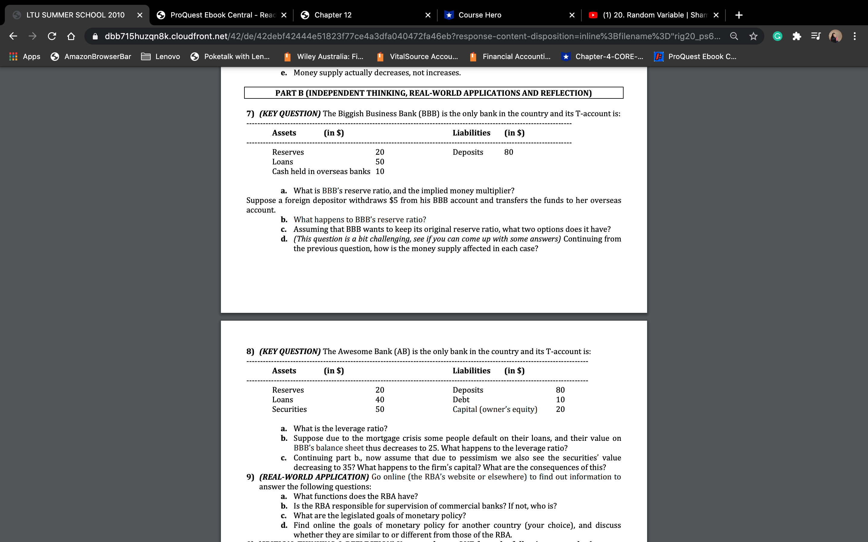 Please guide me through the questions below.There are no texts missing so