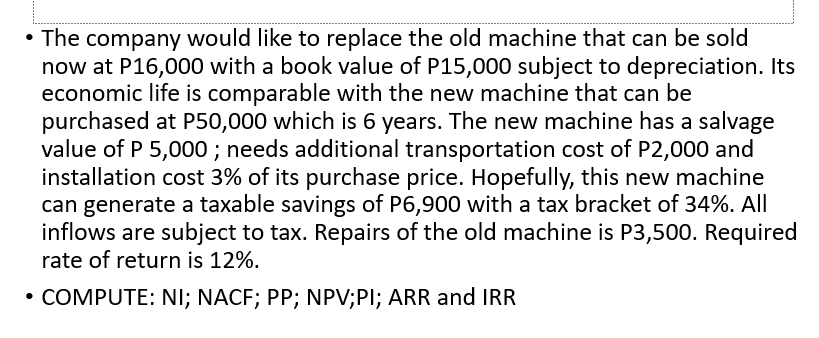 investment project has annual cash inflows of P42,000; P53,000, P61,000 and P74,000
