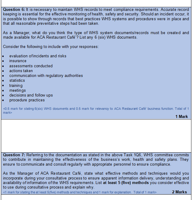 insurance policies for the providing a safe and secure environment for staff