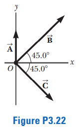 Three displacement vectors of a cro- quet ball are shown in Figure