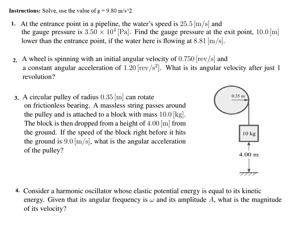 pls help with physics, will rate you in return if answers are