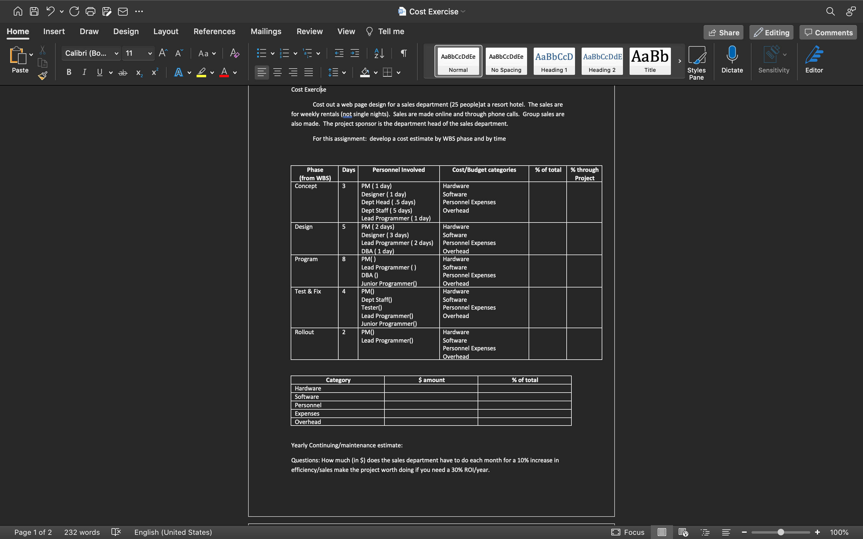  AH ? . CG90 ... Cost Exercise Home Insert Draw Design