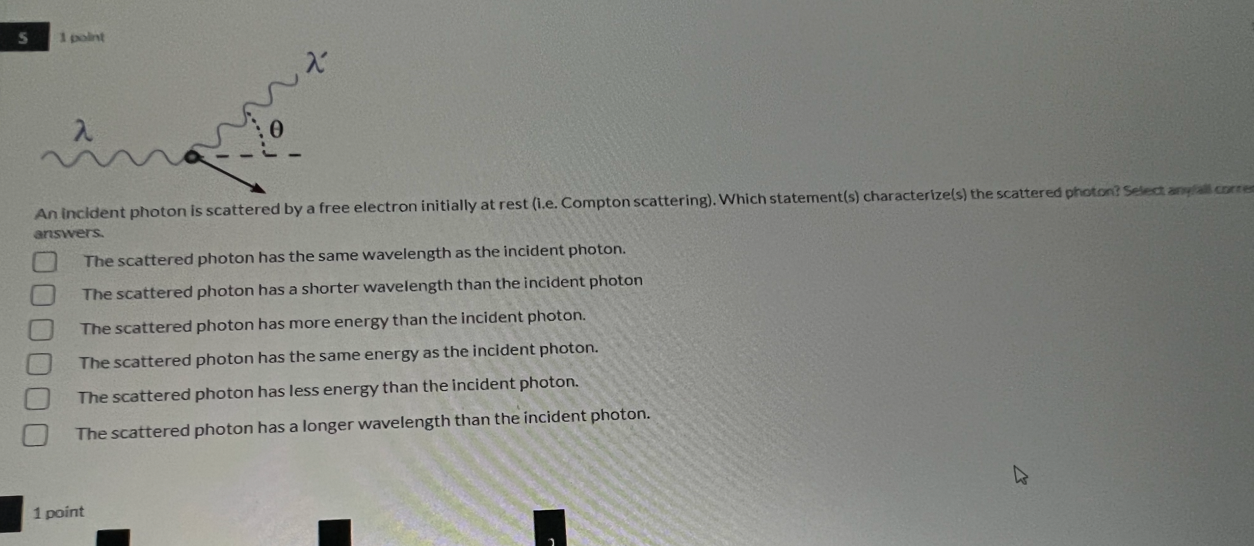 Wavelength (nm) Which statement(s) characterize(s) the photons radiated by the object A?