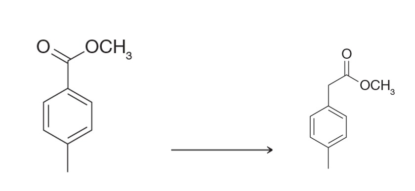  Please convert left into right. Use any reagents in lab 