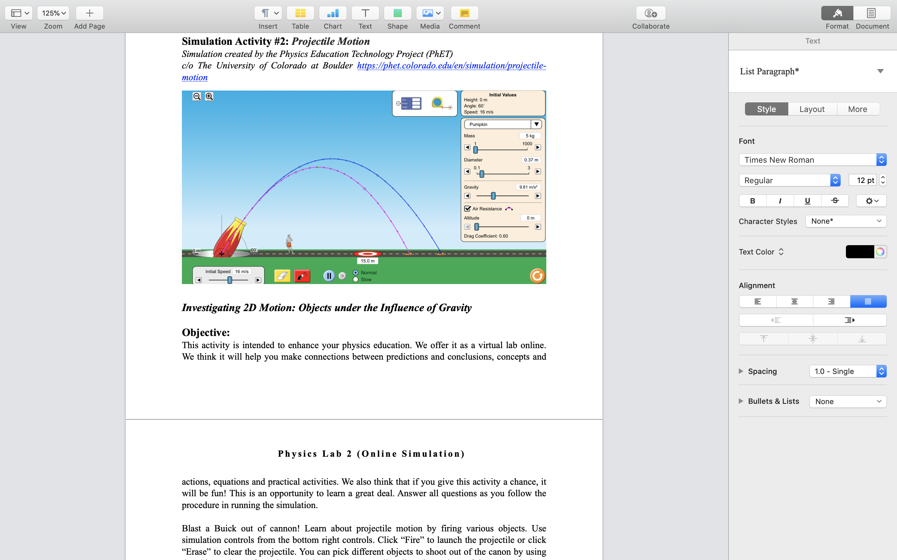 125% + . T E View Zoom Add Page Insert Table
