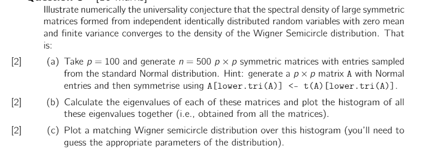 Sovle this question by R, post your R code as answers, thank