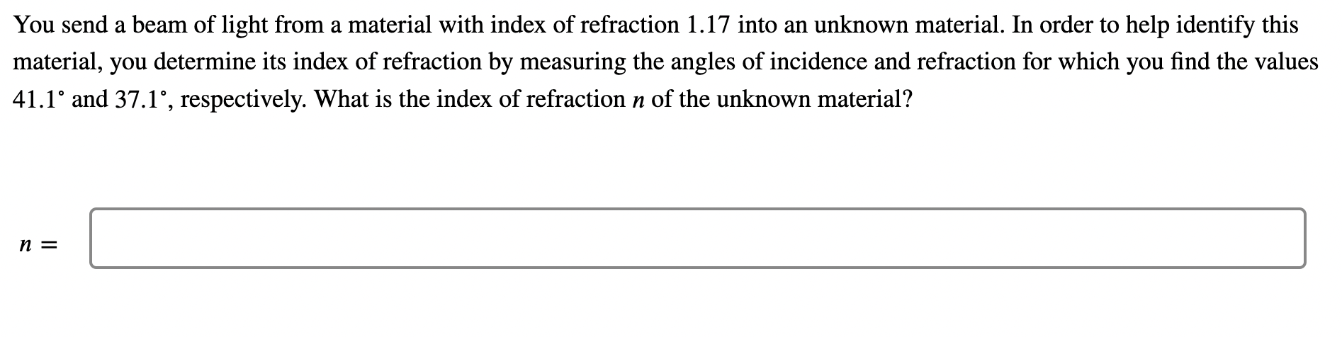 strikes a boundary between that substance and the air (hair ~ 1)