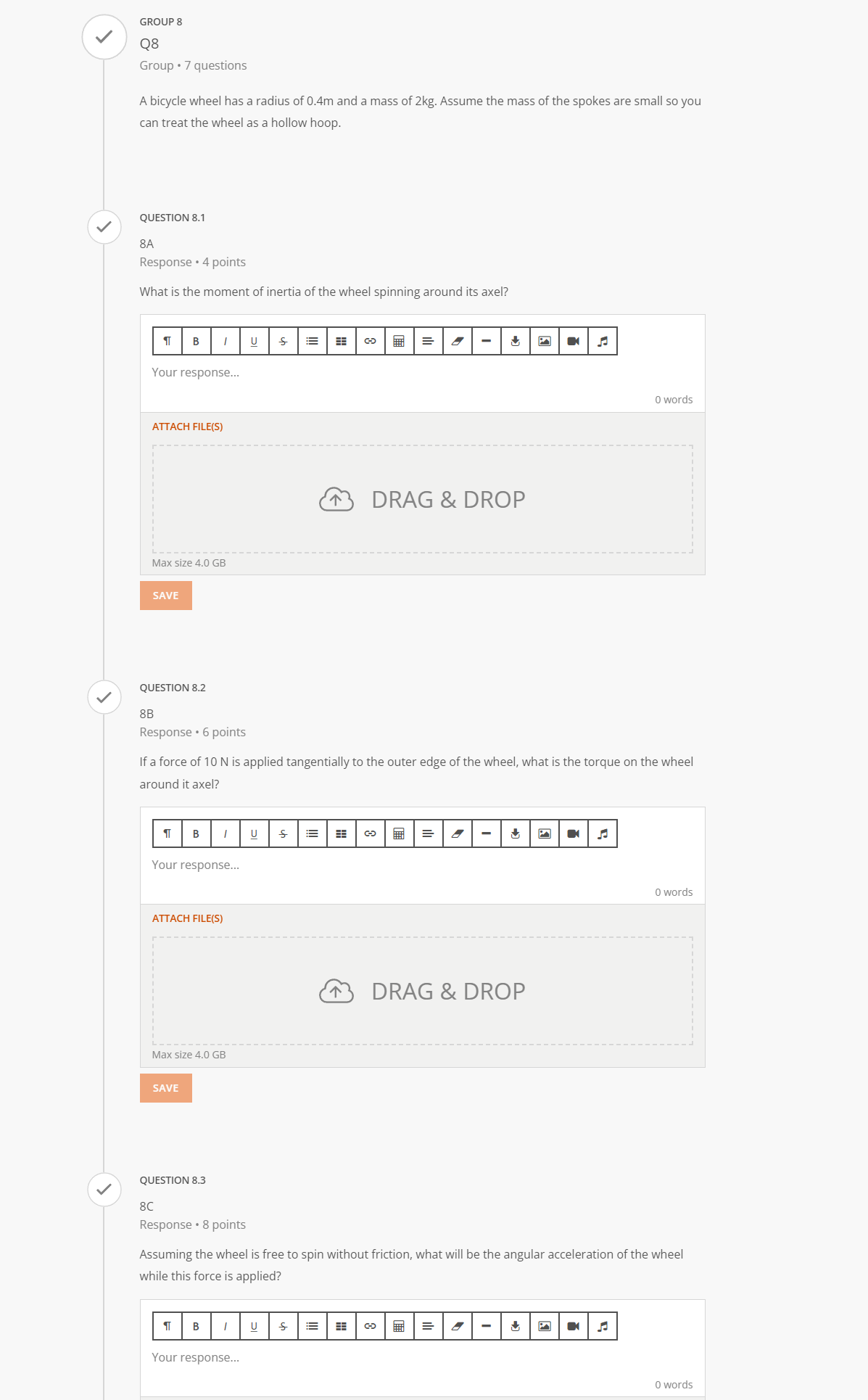 2 02 Choose one - 5 points If a negatively charged insulator