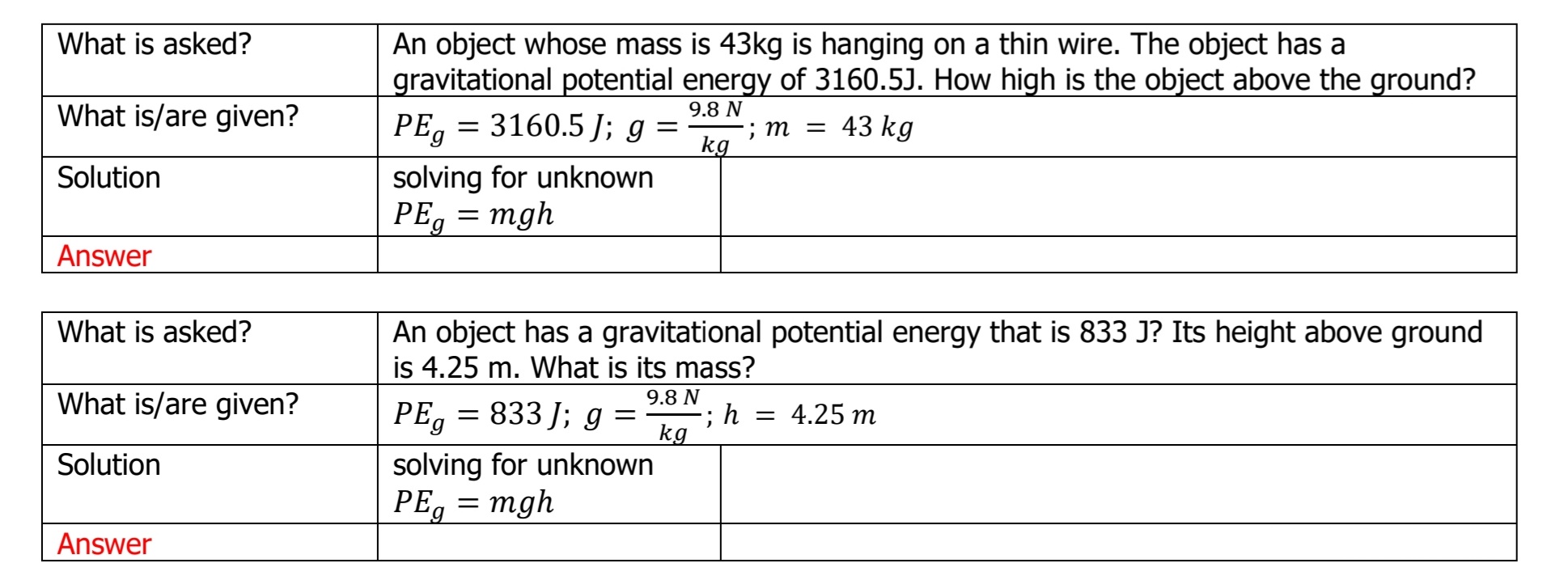 given? M1 = 15 kg; M2 = 15 kg; D = 0.35