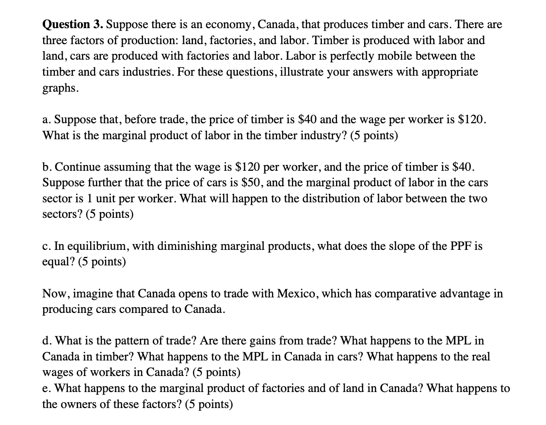 I need help with this question :( Question 3. Suppose there is