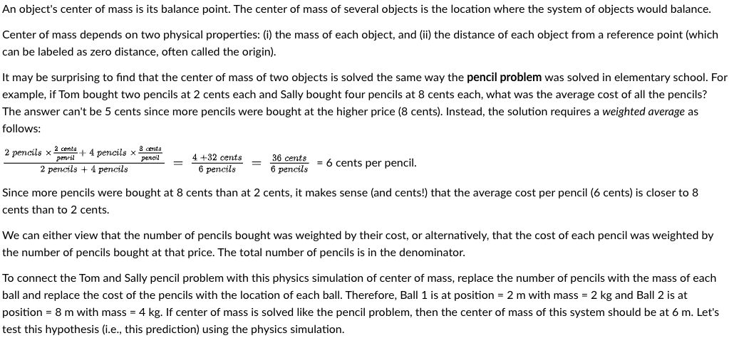 is to nd a combination of masses for three balls that place