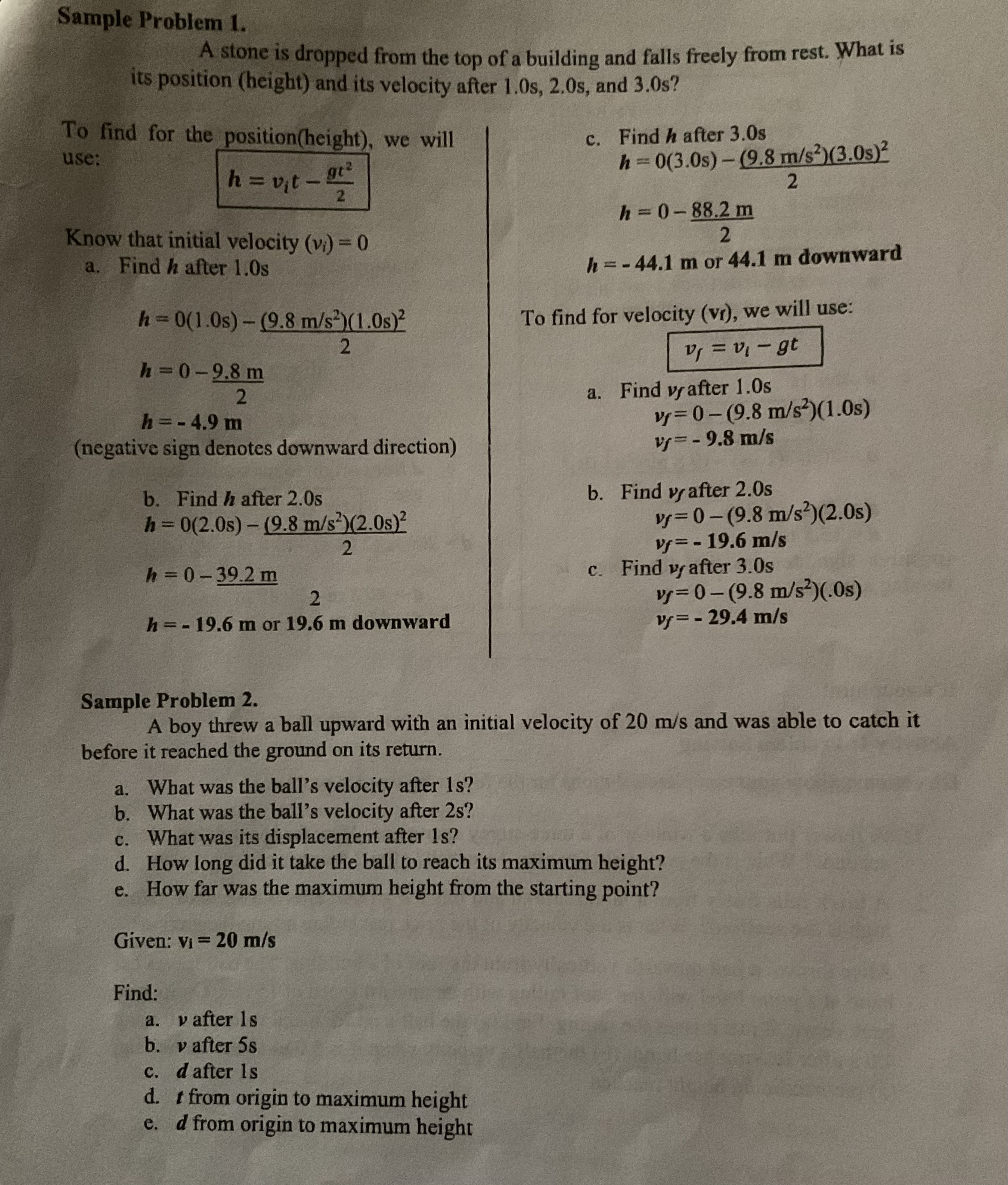 Answer the followingShow your complete solution if it doesn't need solution just