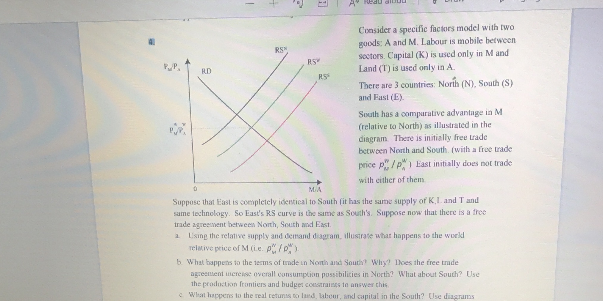 Econ 355 UBC + Consider a specific factors model with two 4.