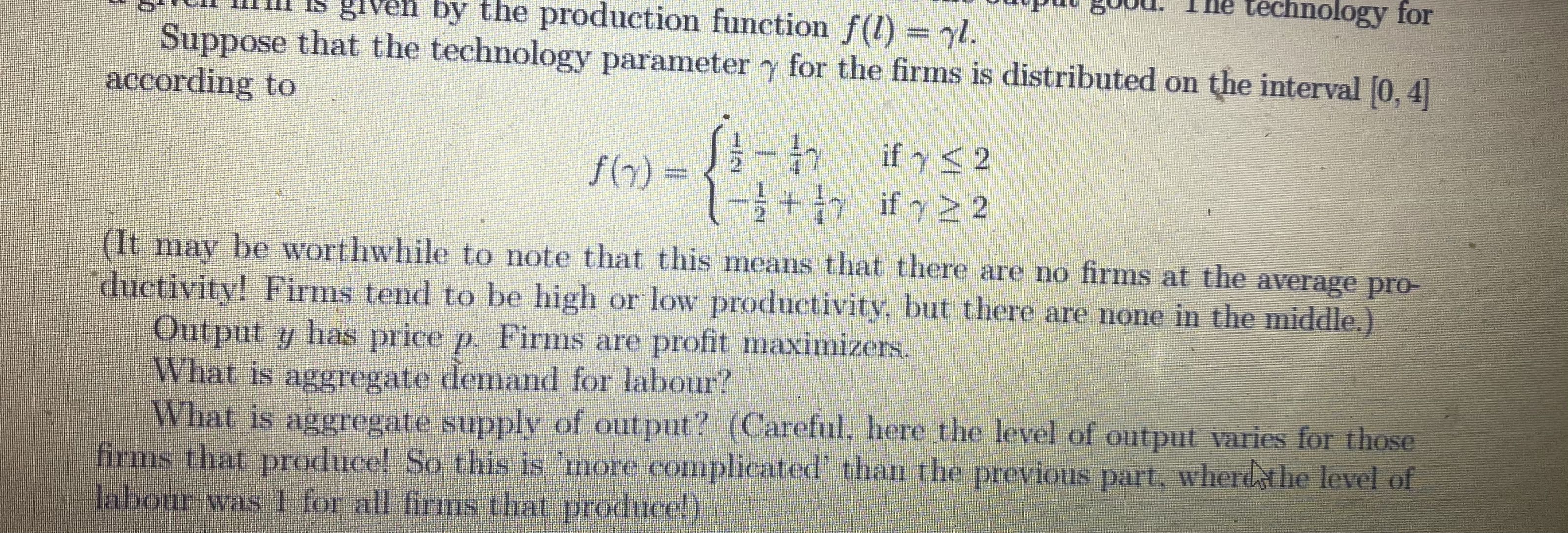 trick for aggregation on the firm side. Each firm has discontinuous demand/supply,