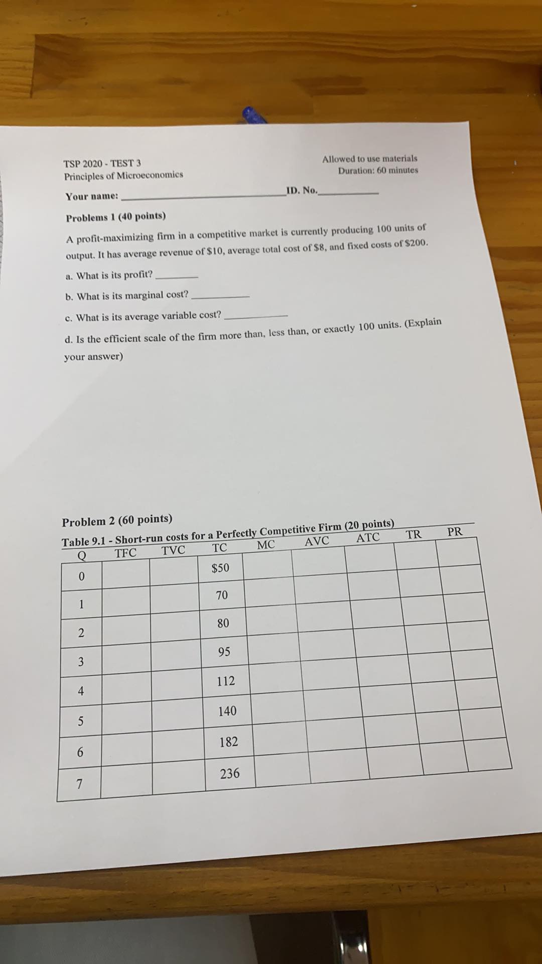 can you help me solve the exercise 2 ? thank you TSP
