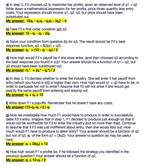 questions: i)Now imagine that in step 1, F1 didn't take into account