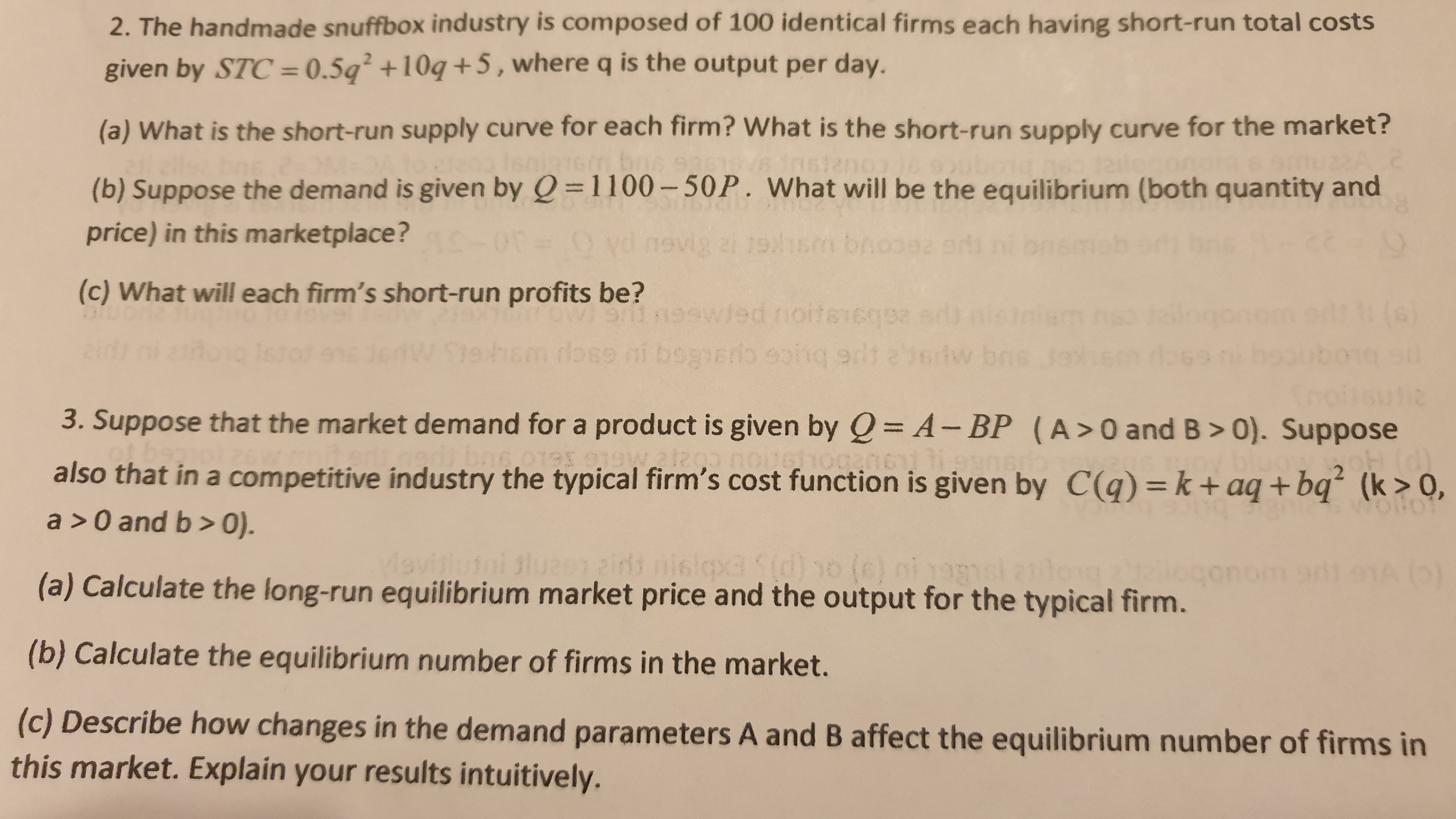 Would you please help me with Question #3 ? 2. The handmade