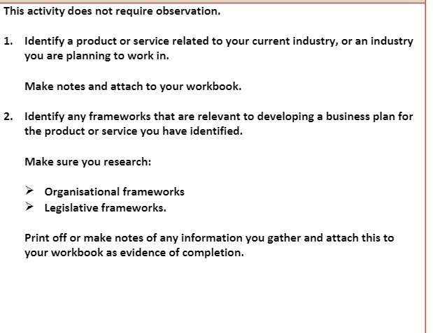  This activity does not require observation. 1. Identify a product or