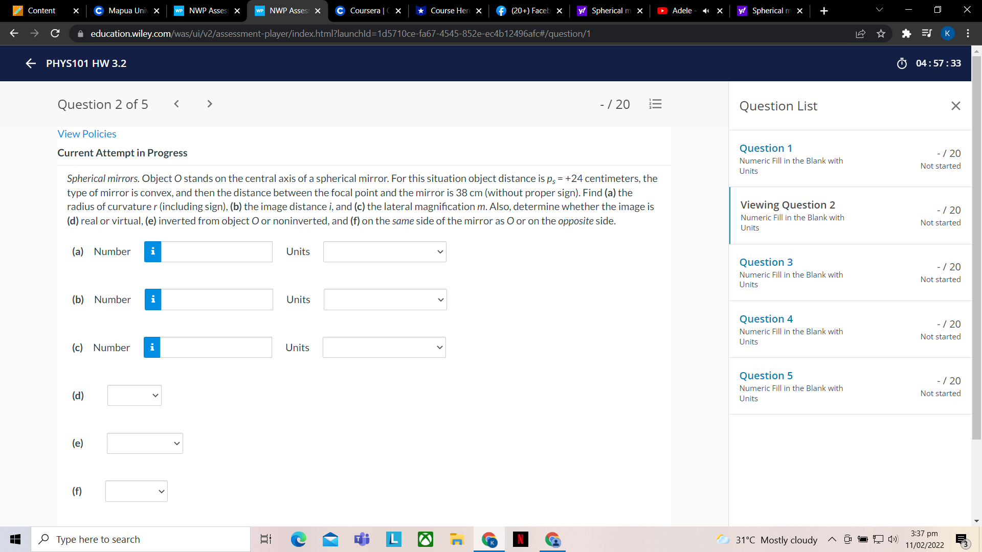  Content X C Mapua Uni x WP NWP Assess X WP