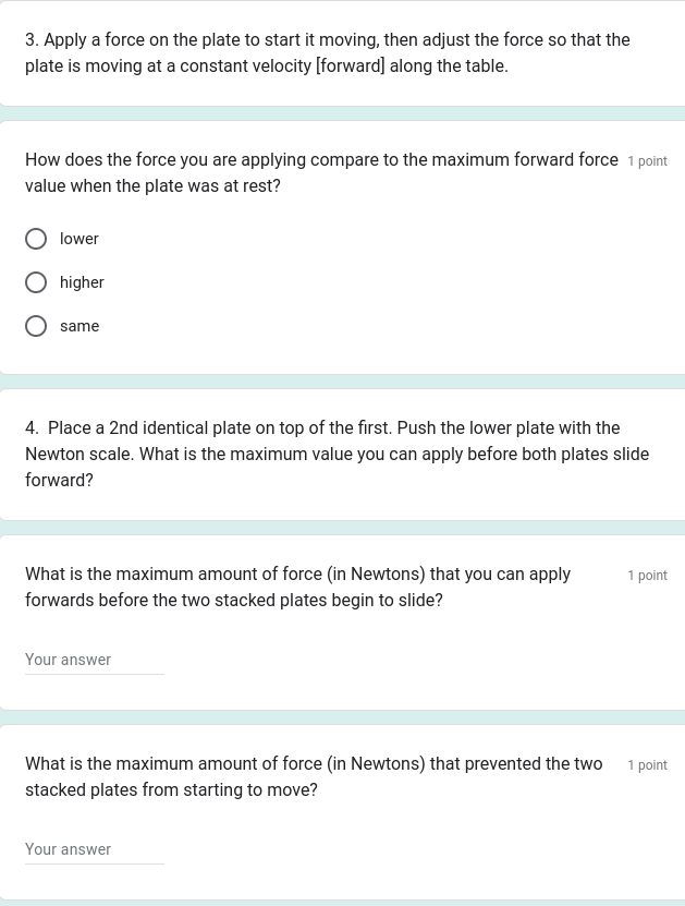 Vi V2 The box slows down forwards. D Free body diagram Summed