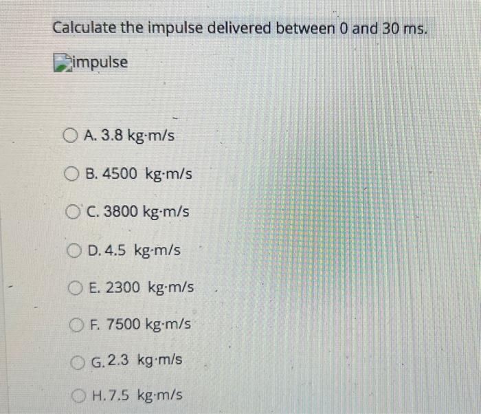 there is no image attached to question. Calculate the impulse delivered between