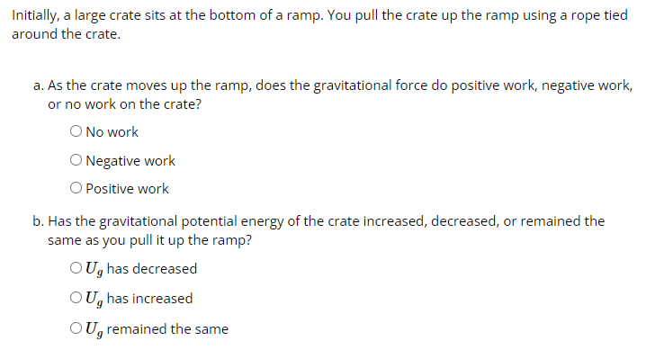 moves from its initial position to its nal position. Which statement below