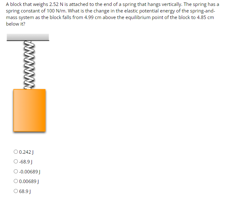 energy is zero. 0 The potential energy has increased. Initially, a large