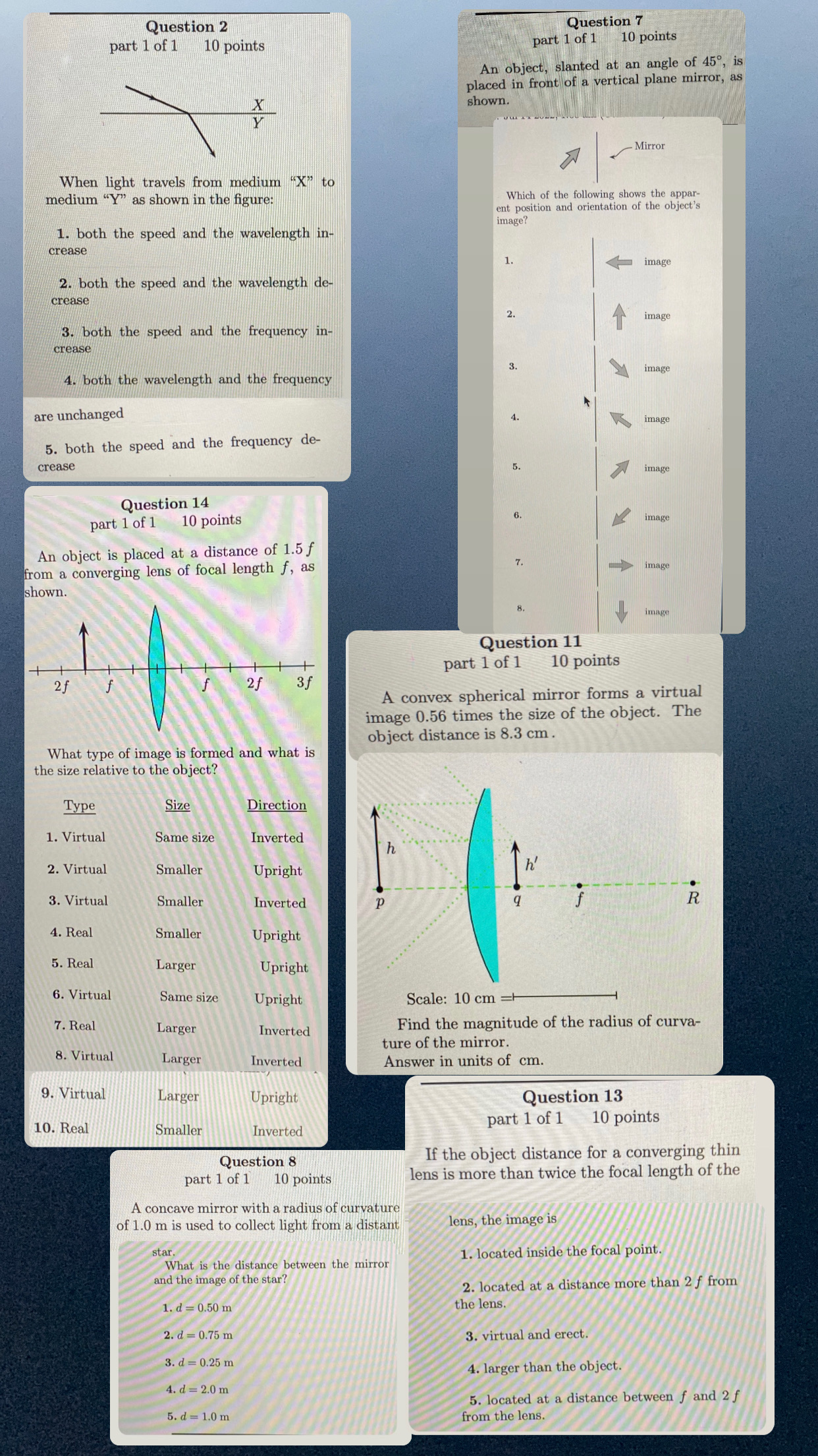 can I please get help on 2, 14, 8, 7, 11, and
