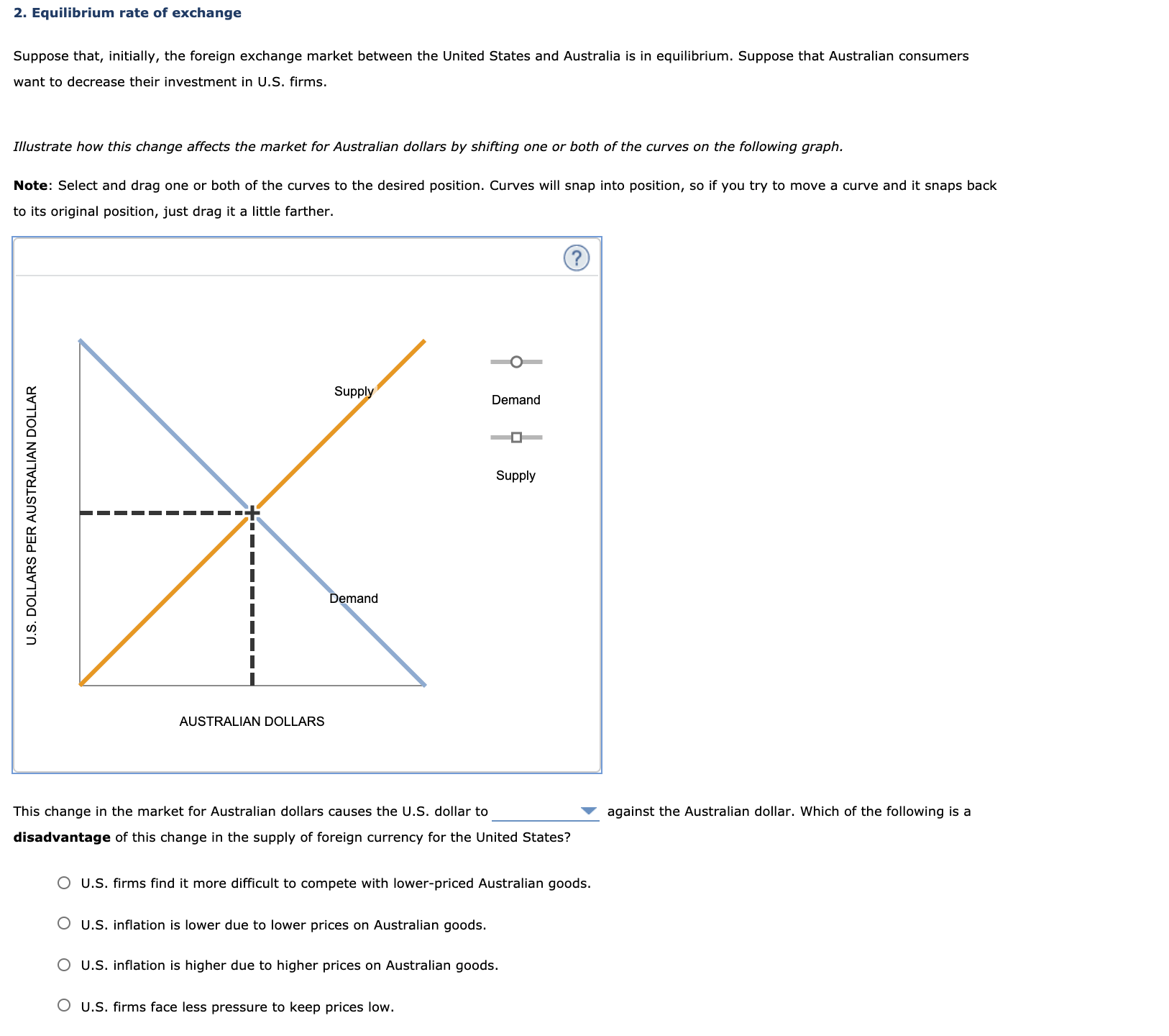Hi, also show the changes on the graph. Thanks. 2. Equilibrium rate