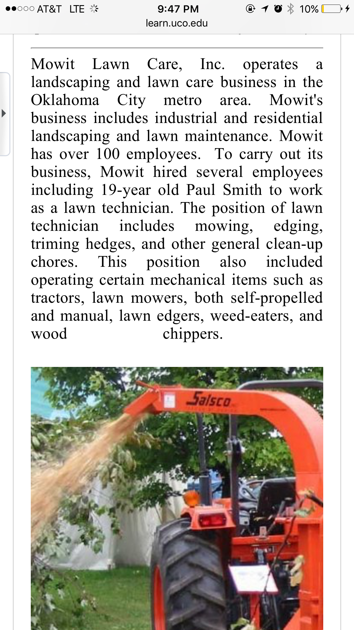 PM {a} 4 0' >3 10%:14 learn.uco.edu On or about May 7th,