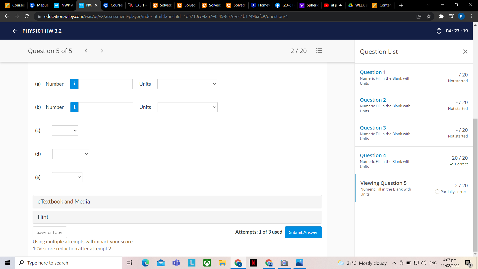 A EX3.1 - C Solved: C Solved: C Solved: C Solved: *