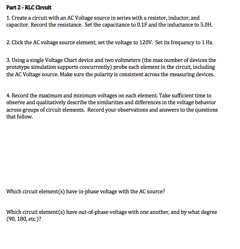 clearer understanding of how resistance, capacitance, inductance, and voltage frequency impact the