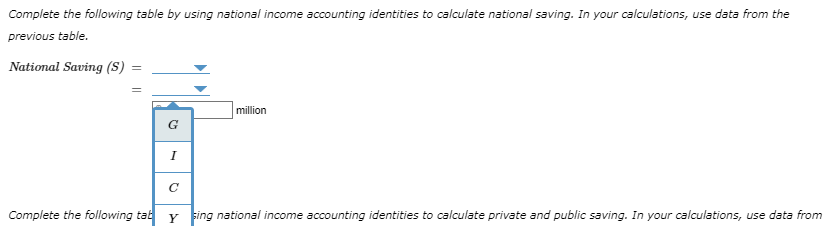 in this country is $1,330 million. Enter the amount for investment. Value