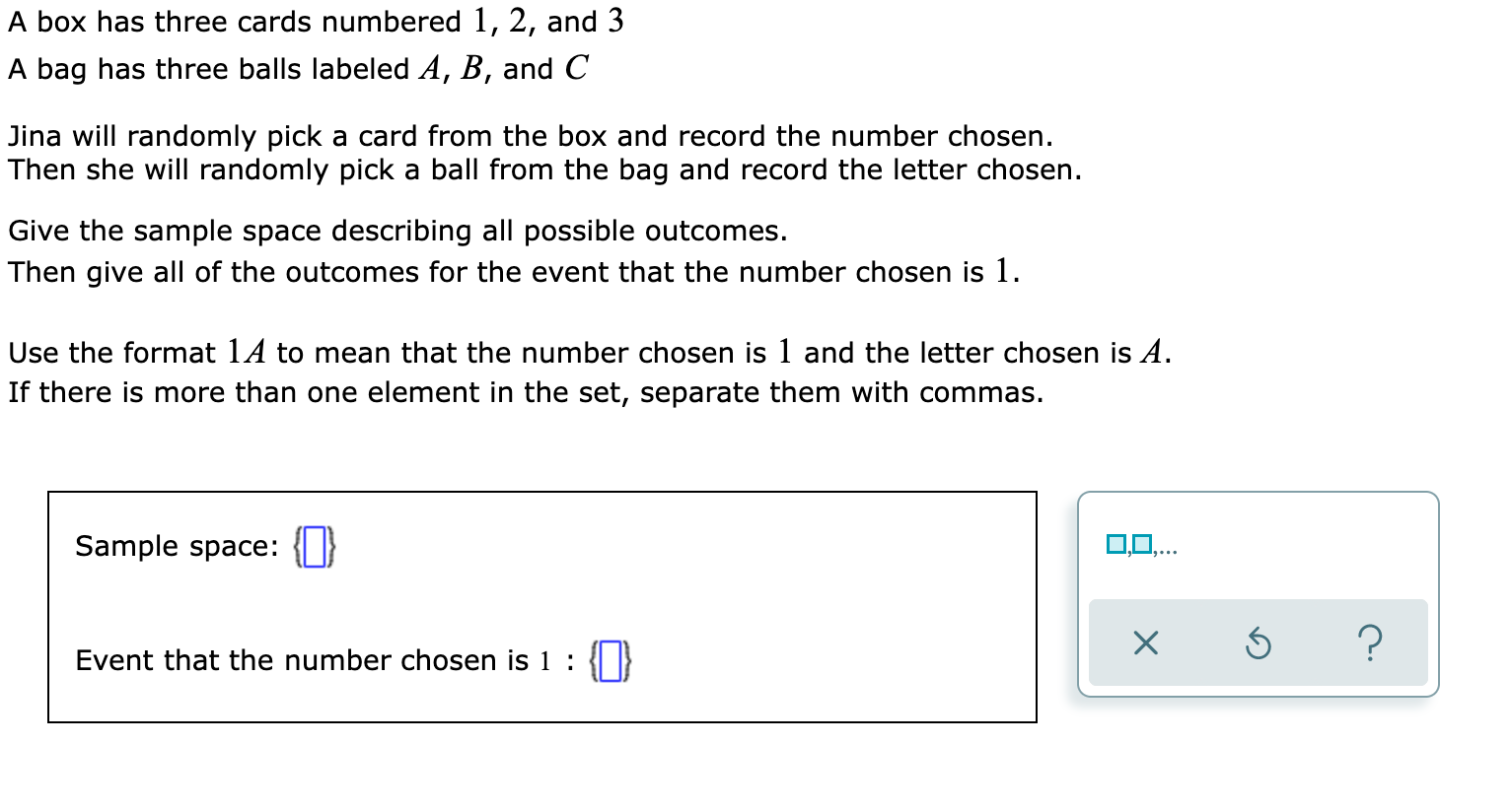 Here A box has three cards numbered 1, 2, and 3 A