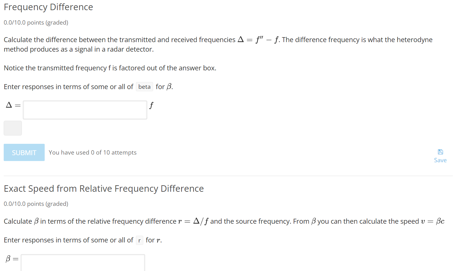 r: You, emitting light of frequency f, look in the magic mirror