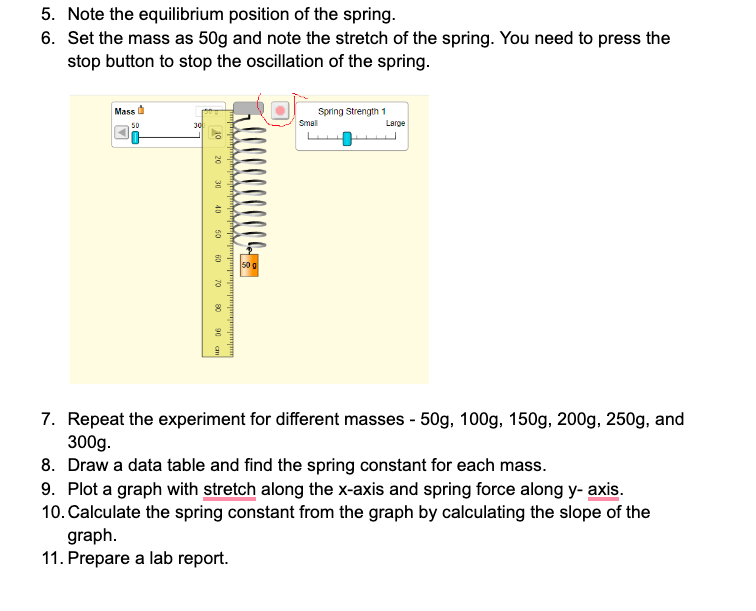 law using algebraic and graphical methods in this activity. Instructions 1. This