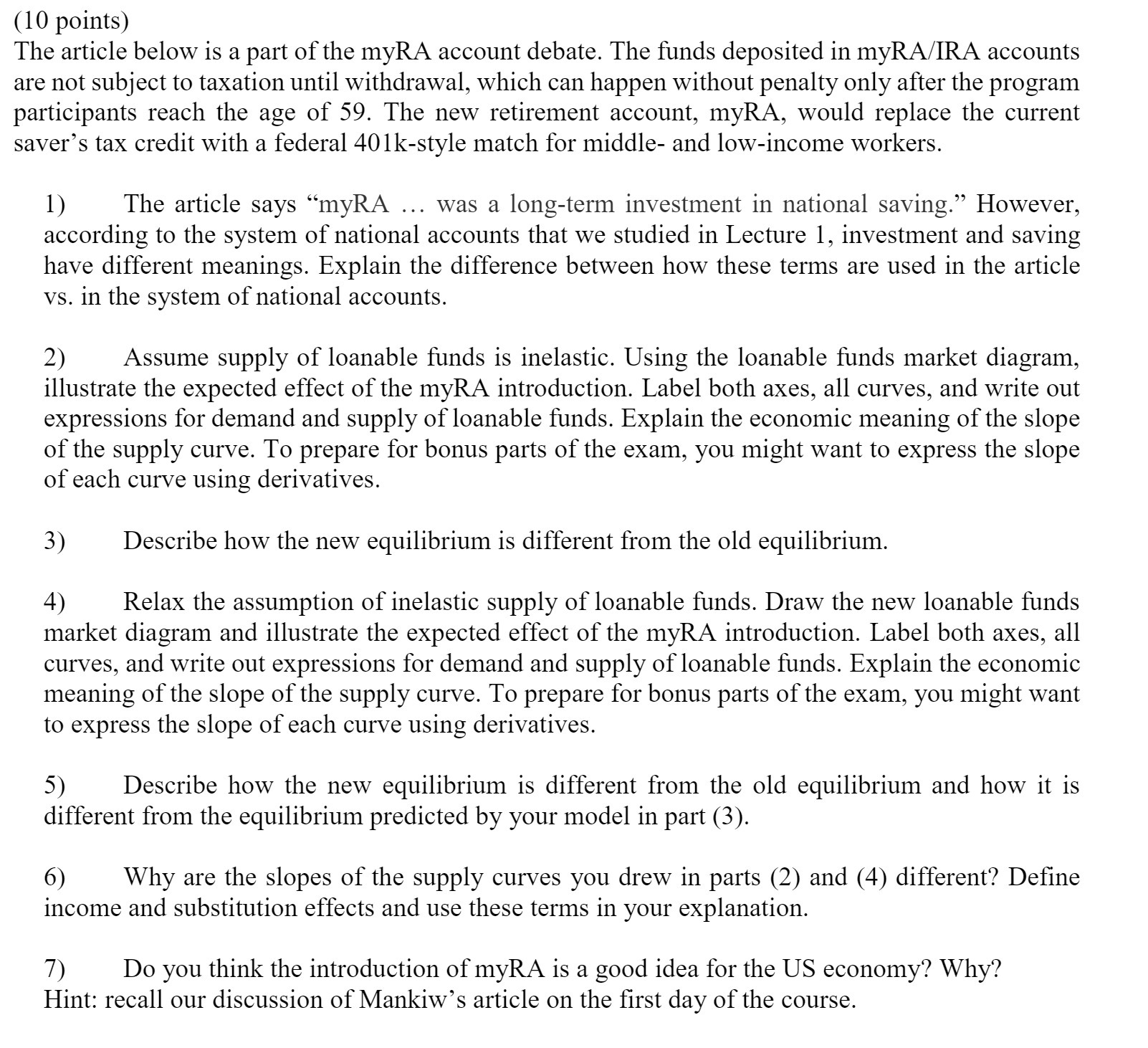  ( l 0 points) The article below is a part of